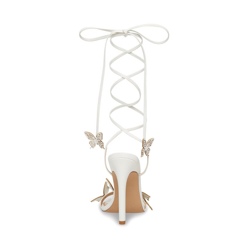 White Steve Madden Utopia Women's Heels Sandals | PH 1845EXK